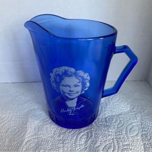Colbolt Blue Shirley Temple Milk Pitcher 1930’s